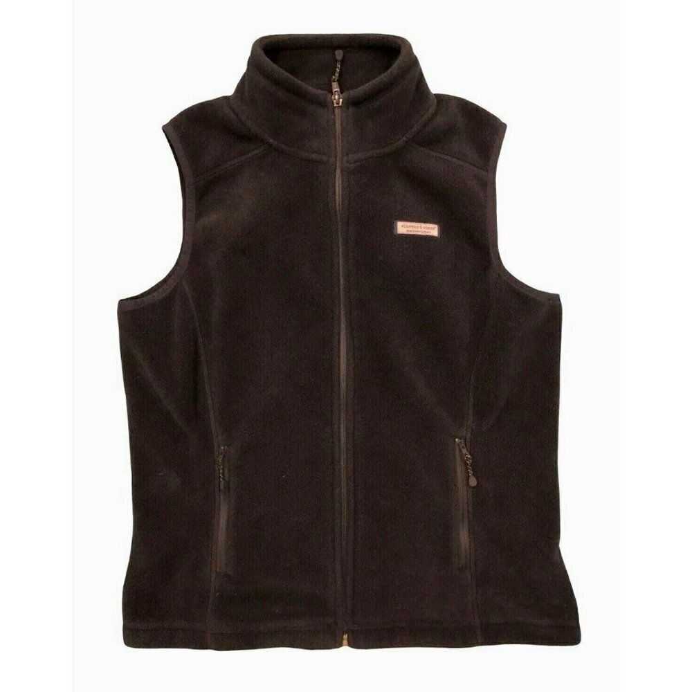 Vineyard Vines Women S Fleece Vest Navy Blue Small Full Zipper Excellent